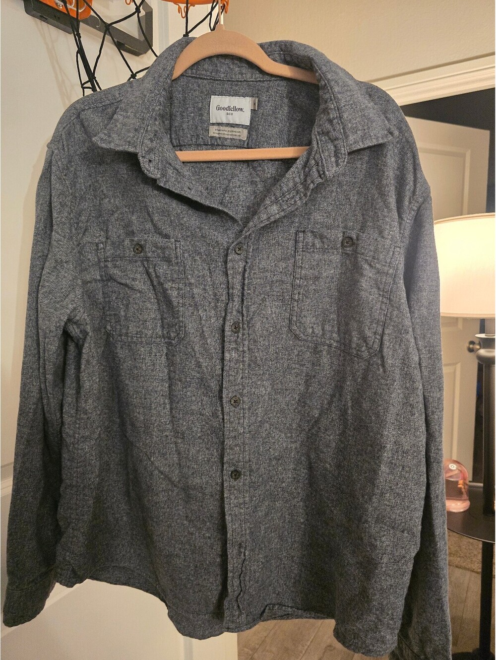 Goodfellow & Co Men's Gray Button-Up Shirt XL